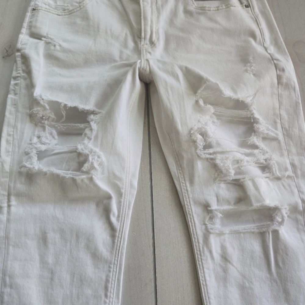 AEO 90's Skinny Jeans White Distressed with Stretch - Picture 6 of 16